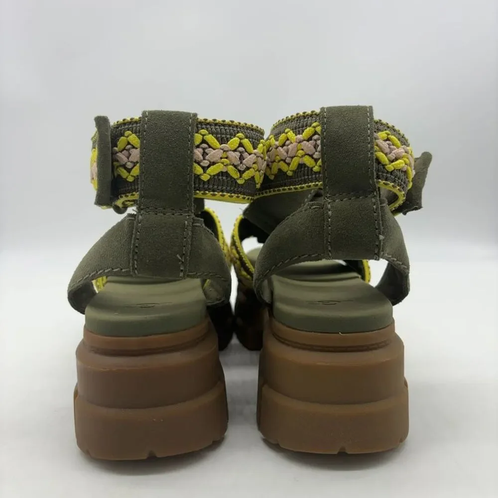 Boutique Embroidered Platform Sandals